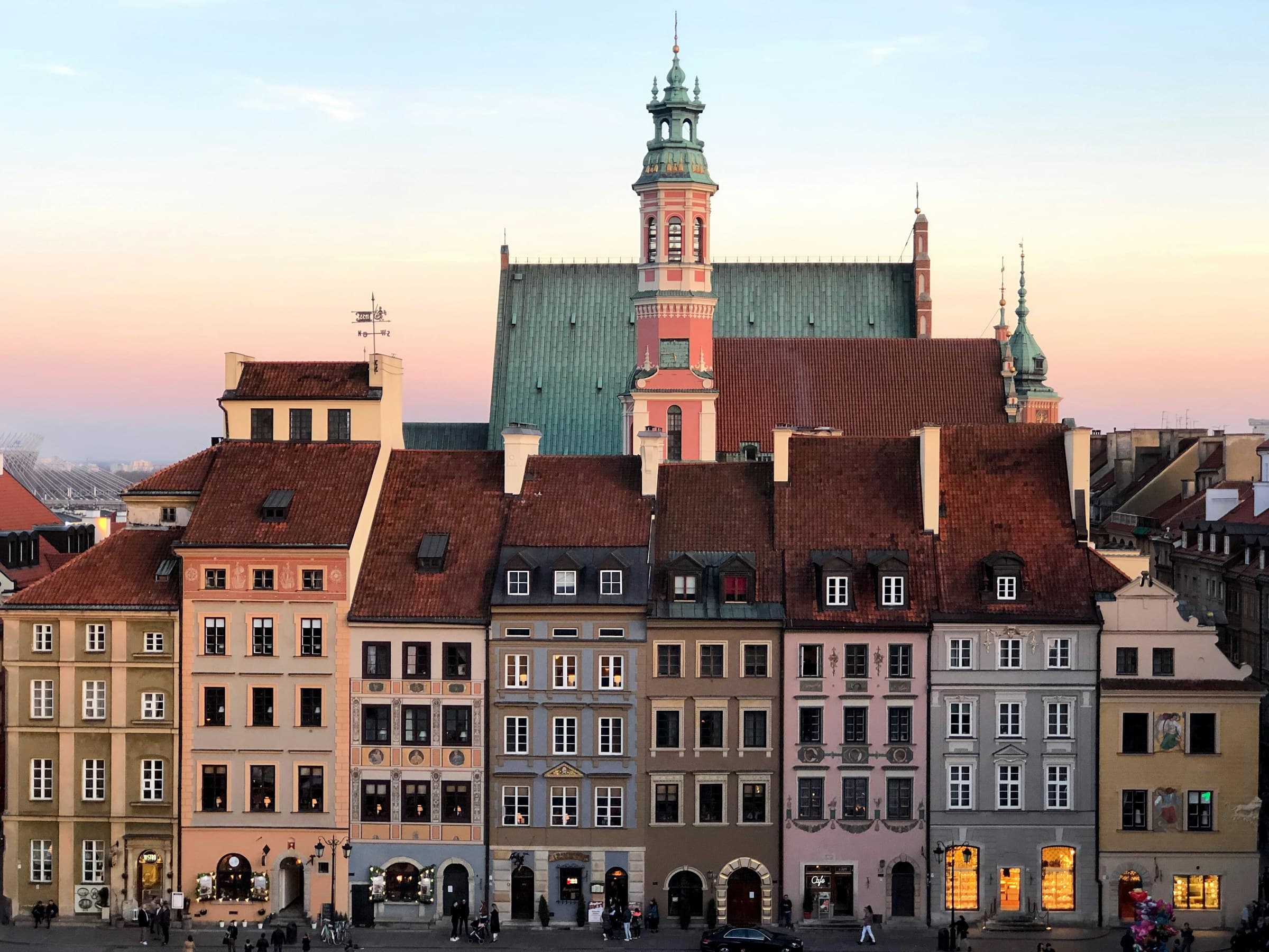 Poland — Warsaw's rebuilt old town and Kraków's untouched one, a short flight apart.